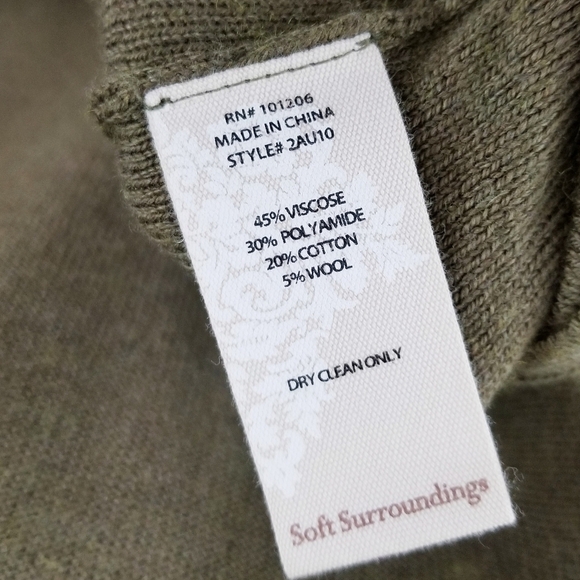 Soft Surroundings Miranda sweater moss green xs - Picture 6 of 7